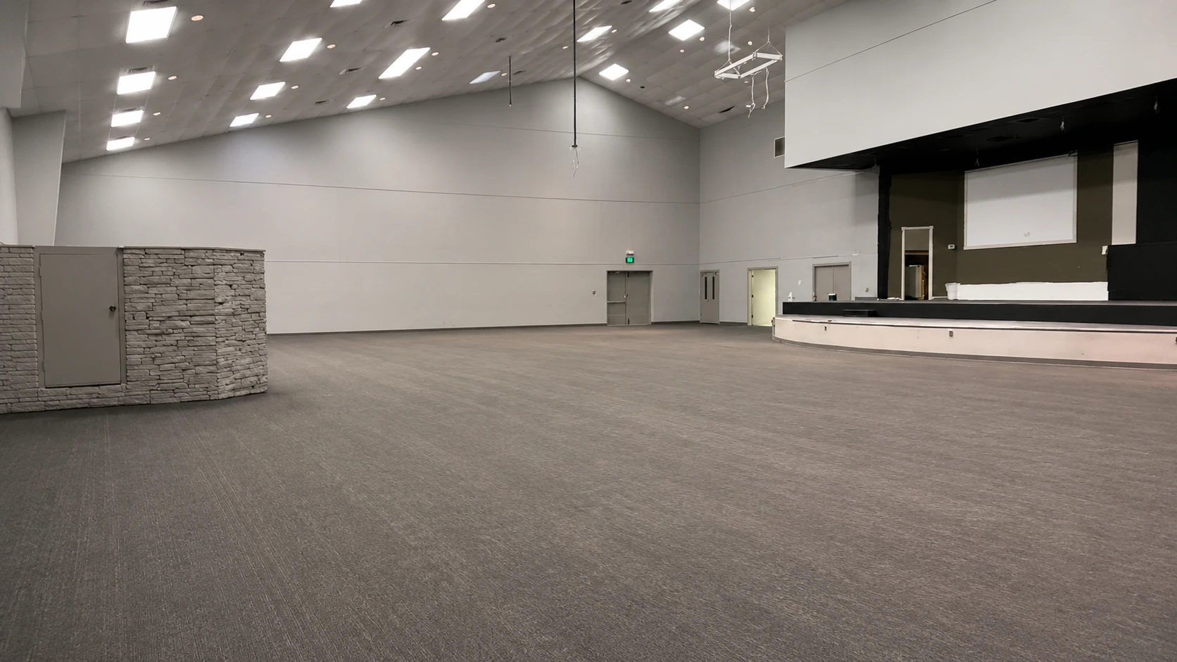 Office carpet after commercial cleaning